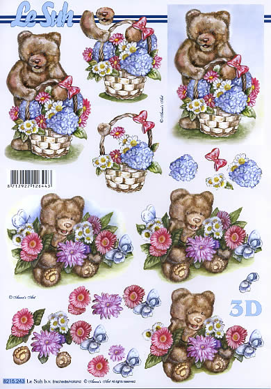 3D-Bogen LeSuh 8215243 Blumenbärchen