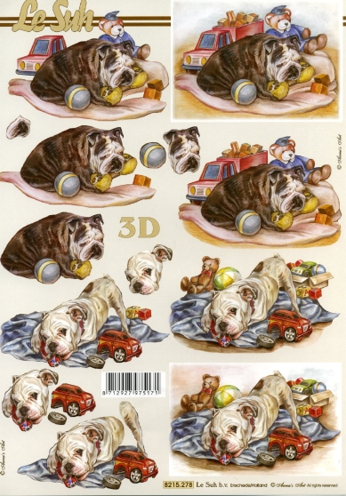 3D-Bogen LeSuh 8215278 Hund mit Spielzeug