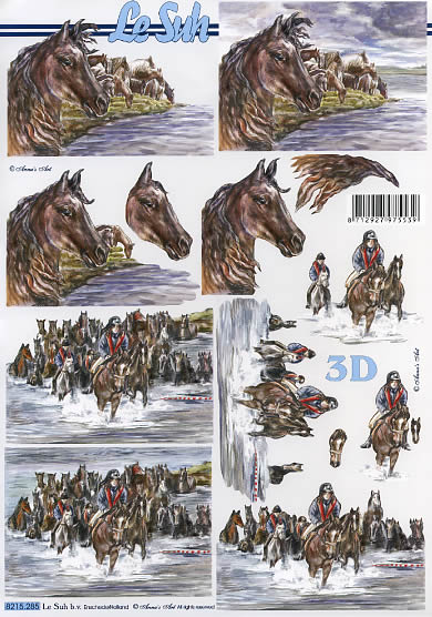 3D-Bogen LeSuh 8215285 Pferde im Wasser