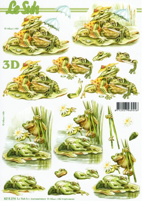 3D-Bogen LeSuh 8215374 Frösche