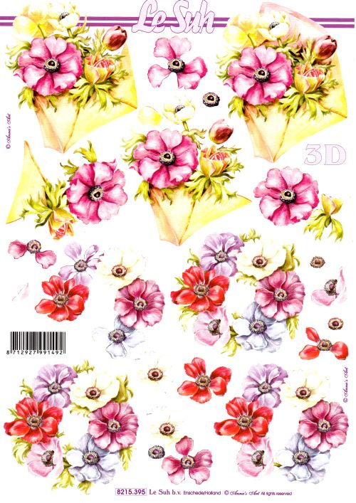 3D-Bogen LeSuh 8215395 Blumen im Brief