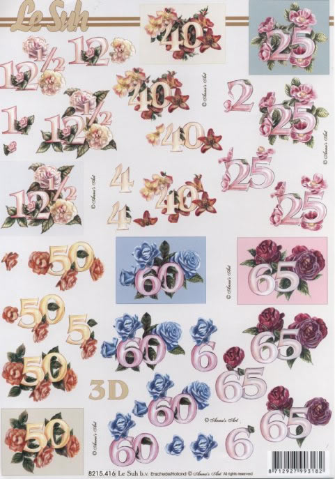 3D-Bogen LeSuh 8215416 25,50,60 und 65 Jahre
