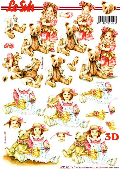 3D-Bogen LeSuh 8215449 Bär und Puppe