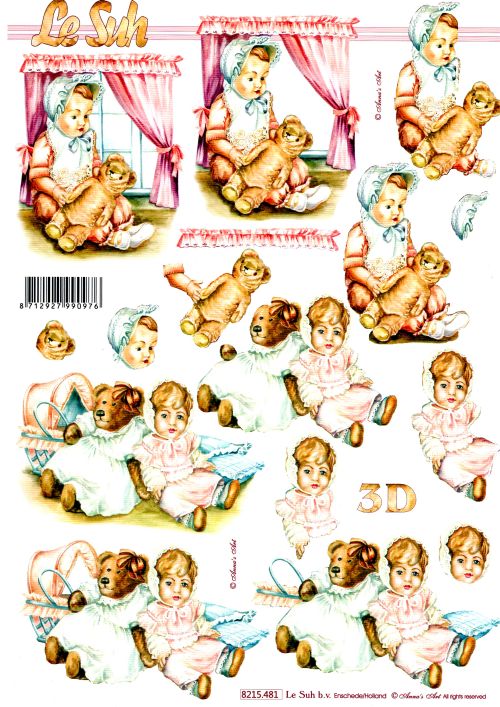 3D-Bogen LeSuh 8215481 Baby mit Teddy