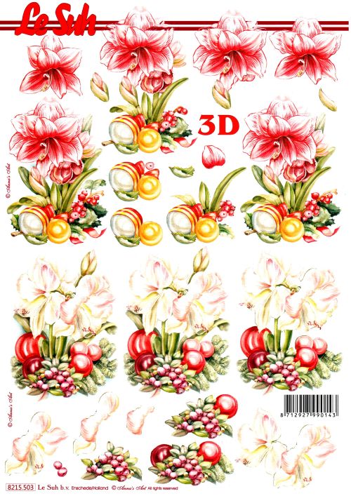 3D-Bogen LeSuh 8215503 Amaryllis, weihnachtlich