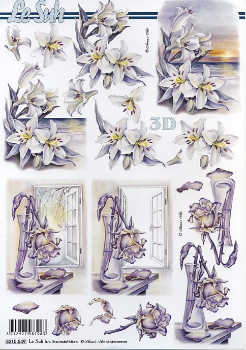 3D-Bogen LeSuh 8215549 Kondolenz - Lilien und Rosen