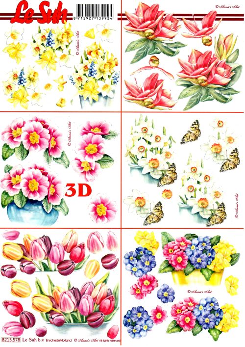 3D-Bogen LeSuh 8215578 Frühlingsblumen klein