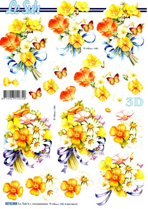 3D-Bogen LeSuh 8215584 Frühlingsstrauß