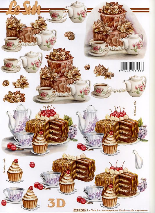 3D-Bogen LeSuh 8215606 Kaffee und Kuchen