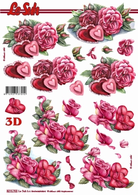 3D-Bogen LeSuh 8215703 Rosen mit Herz