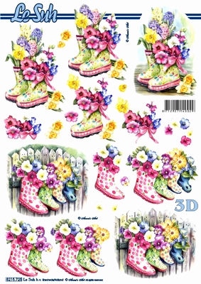 3D-Bogen LeSuh 8215725 Blumen im Stiefel