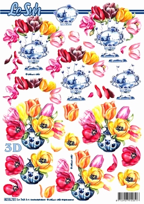 3D-Bogen LeSuh 8215731 Tulpen in Vase