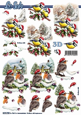 3D-Bogen LeSuh 8215755 Vögel im Winter