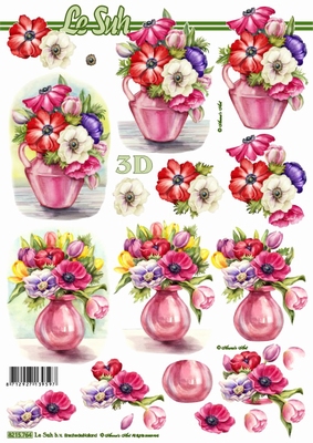 3D-Bogen LeSuh 8215764 Vase mit Anemonen