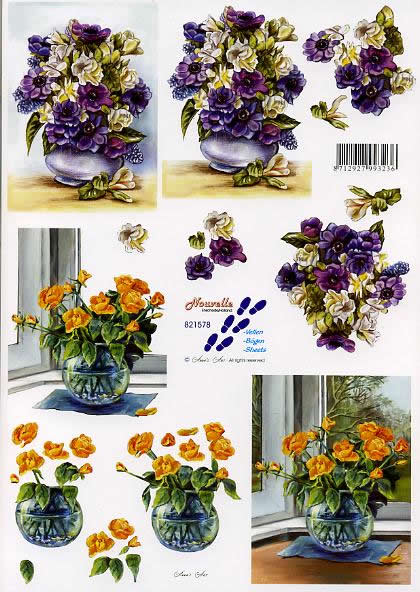 3D-Bogen LeSuh 821578 Blumen in Vase
