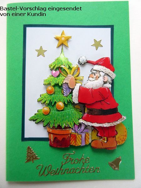 Basteltipp Weihnachtsmann-Karte mit dem 3D-Bogen 4169100
