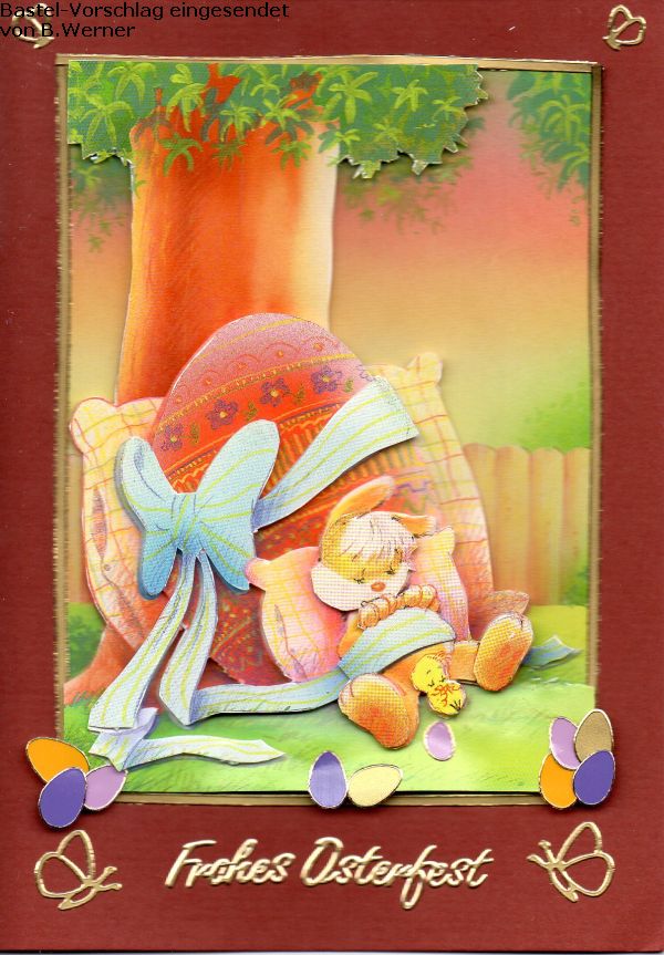 Basteltipp Osterkarte gebastelt mit dem 3D-Bogen 4169153