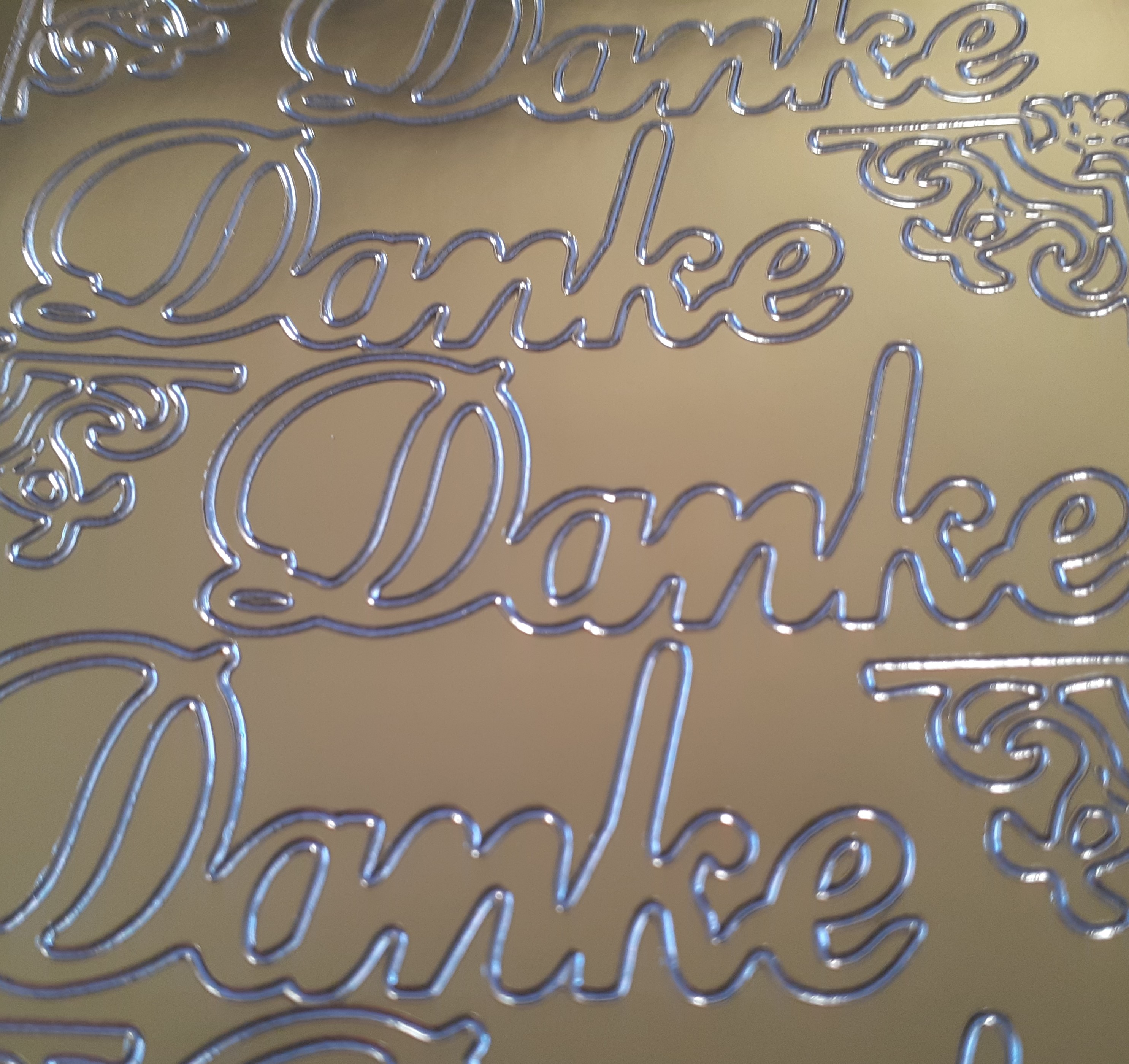 Platin-Sticker Spiegelglanz