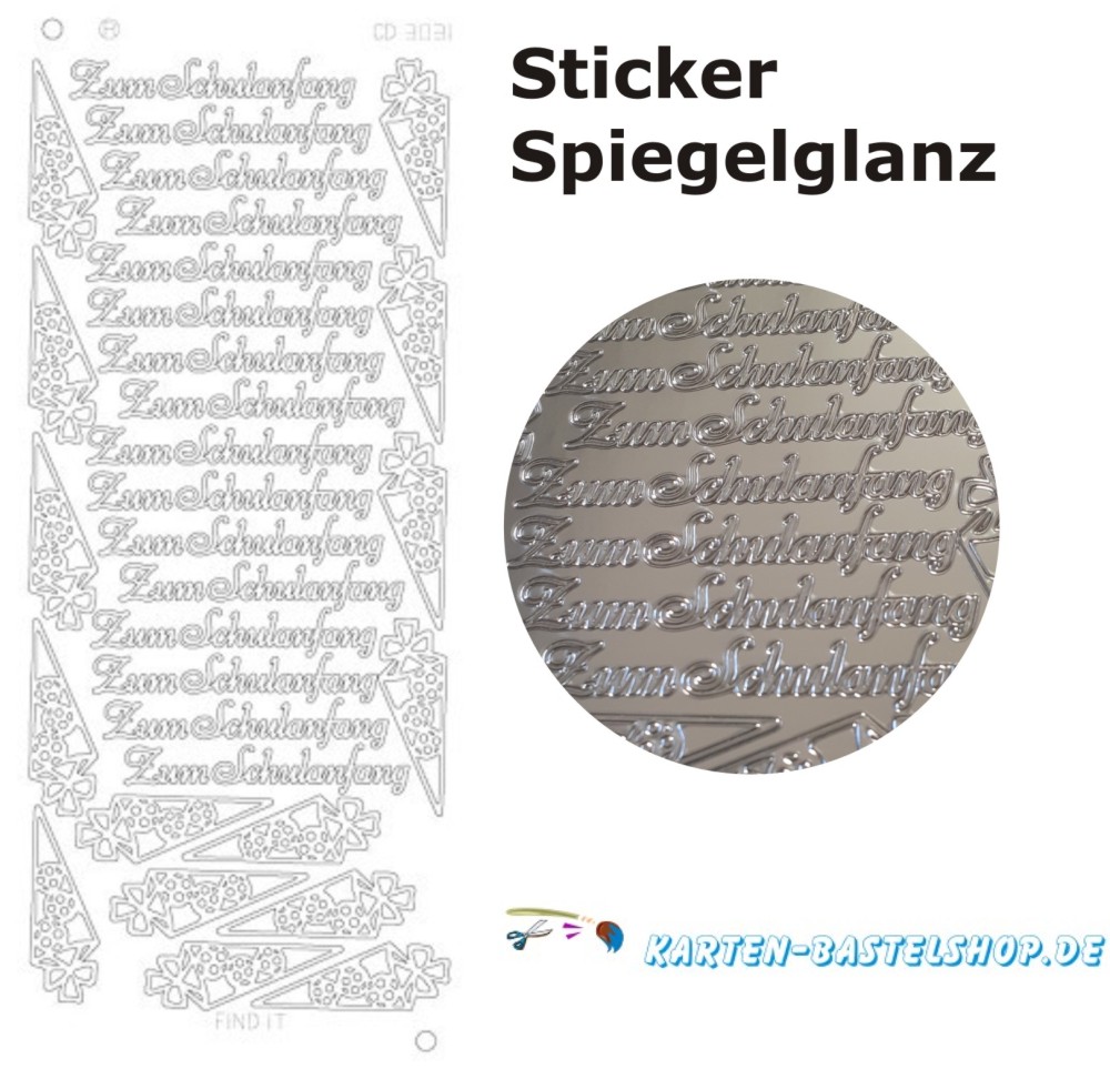 Platin-Sticker 3031 Zum Schulanfang