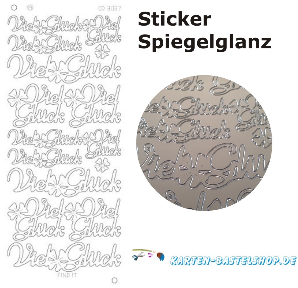 Platin-Sticker 3037 Viel Glck