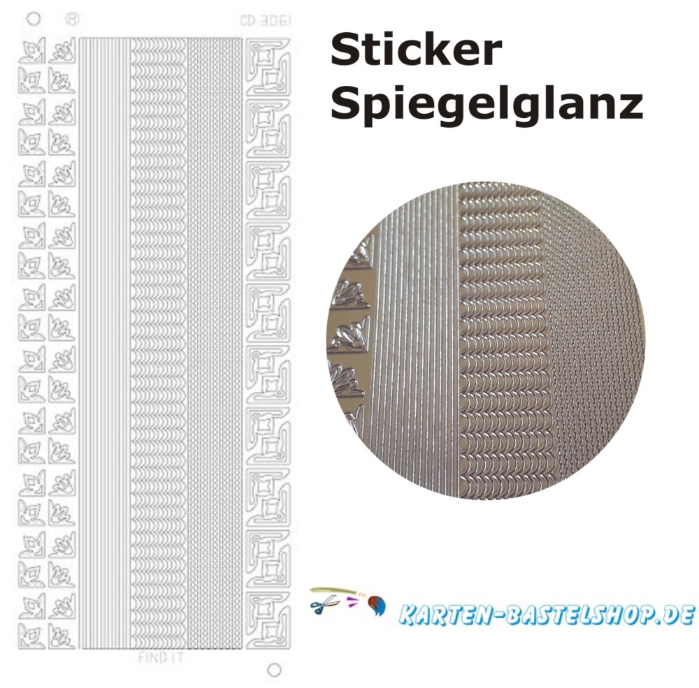 Platin-Sticker 3061 Ecken und Rnder