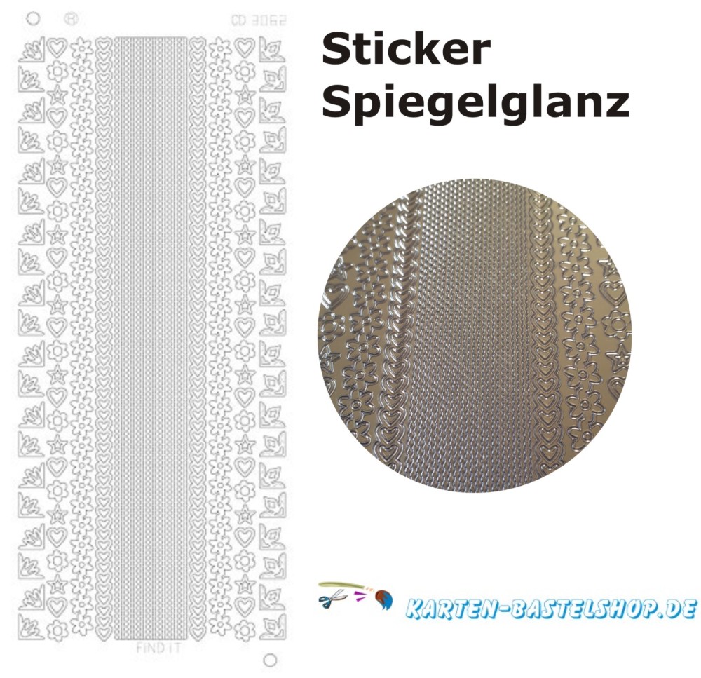Platin-Sticker 3062 Ecken und Rnder