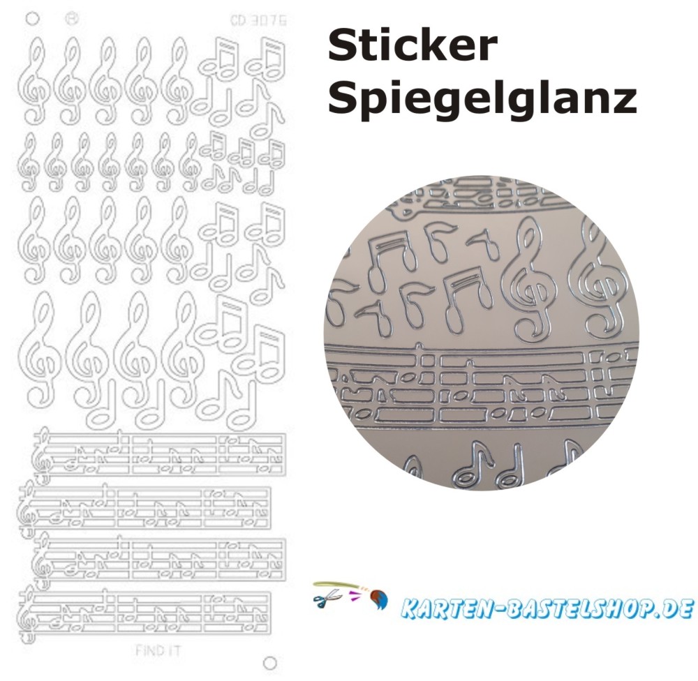 Platin-Sticker 3076 Noten / Musik