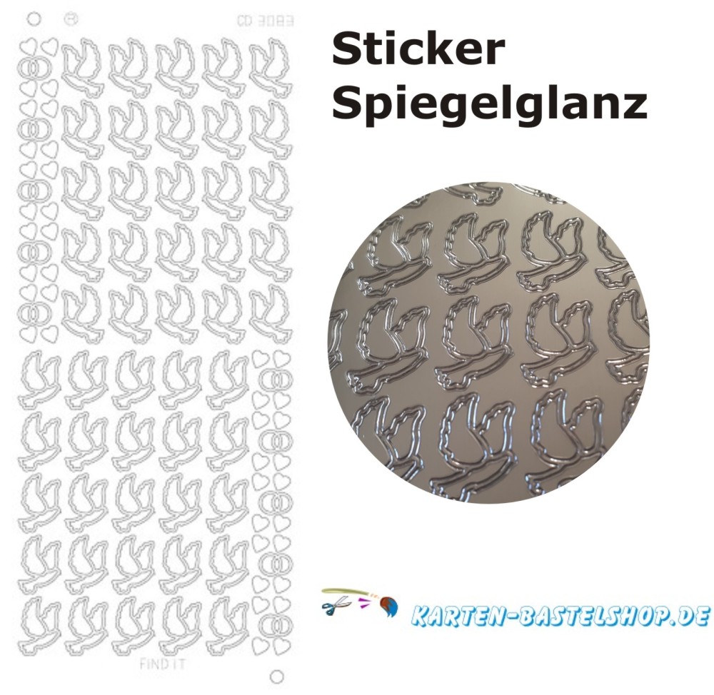 Platin-Sticker 3083 Tauben