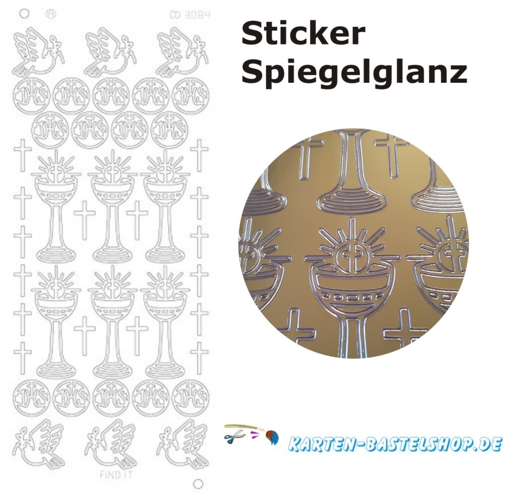 Platin-Sticker 3084 Kommunion JHS