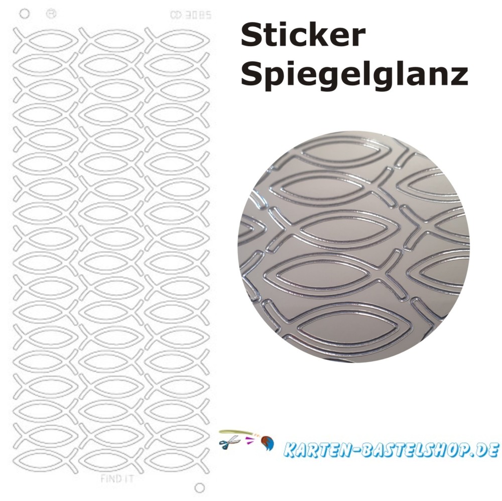 Platin-Sticker 3085 Fische