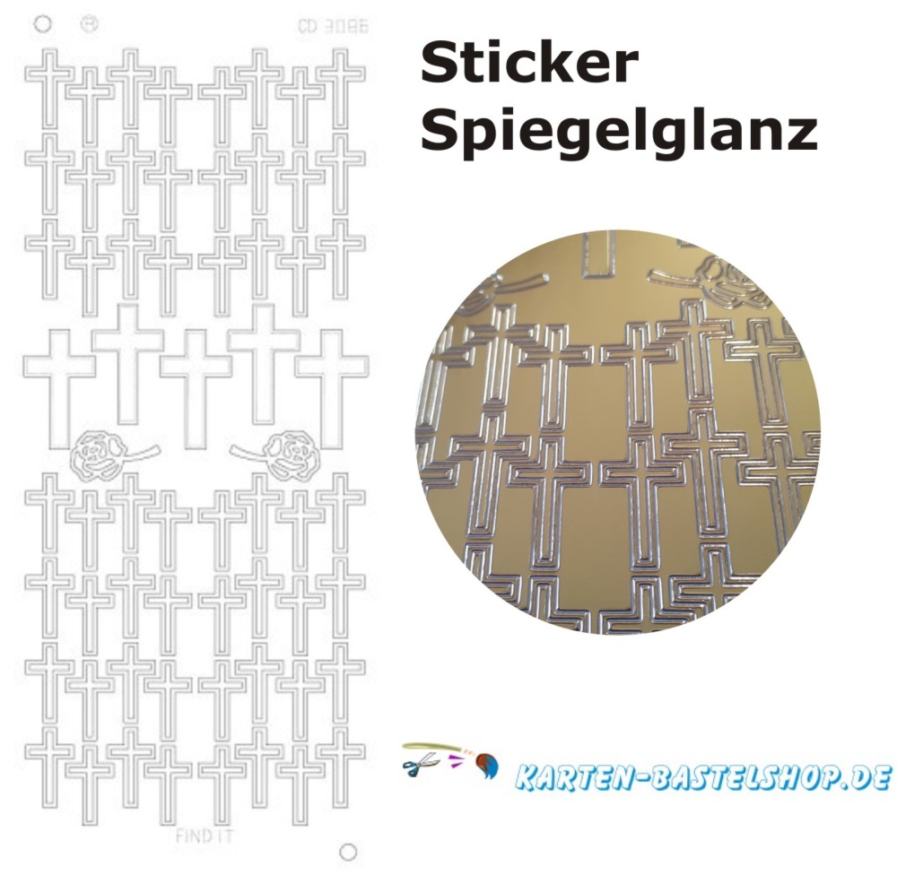 Platin-Sticker 3086 Kreuze