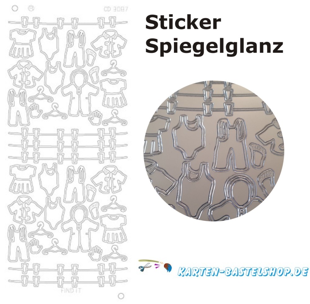 Platin-Sticker 3087 Babysachen