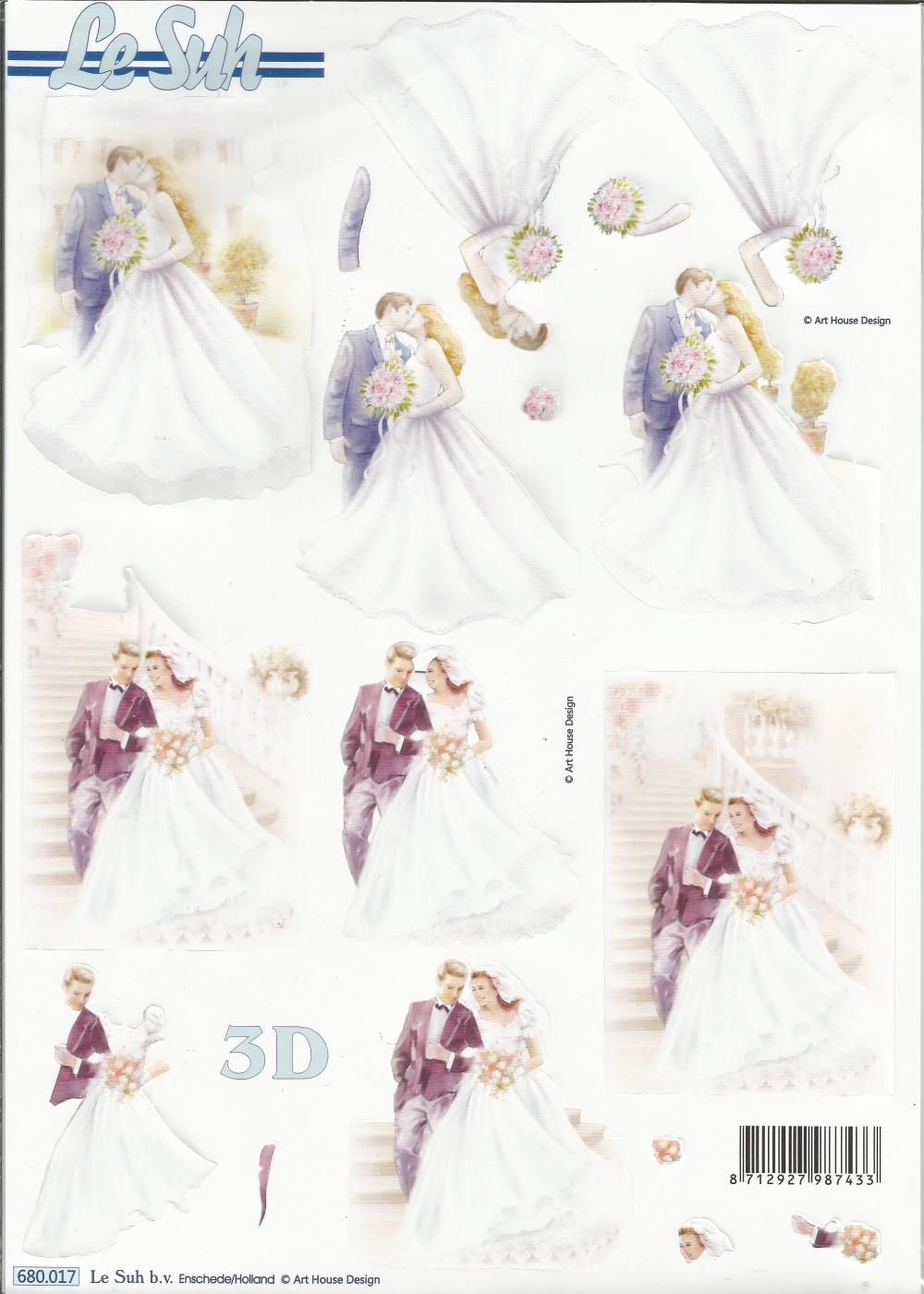 3D-Stanzbogen LeSuh Hochzeit