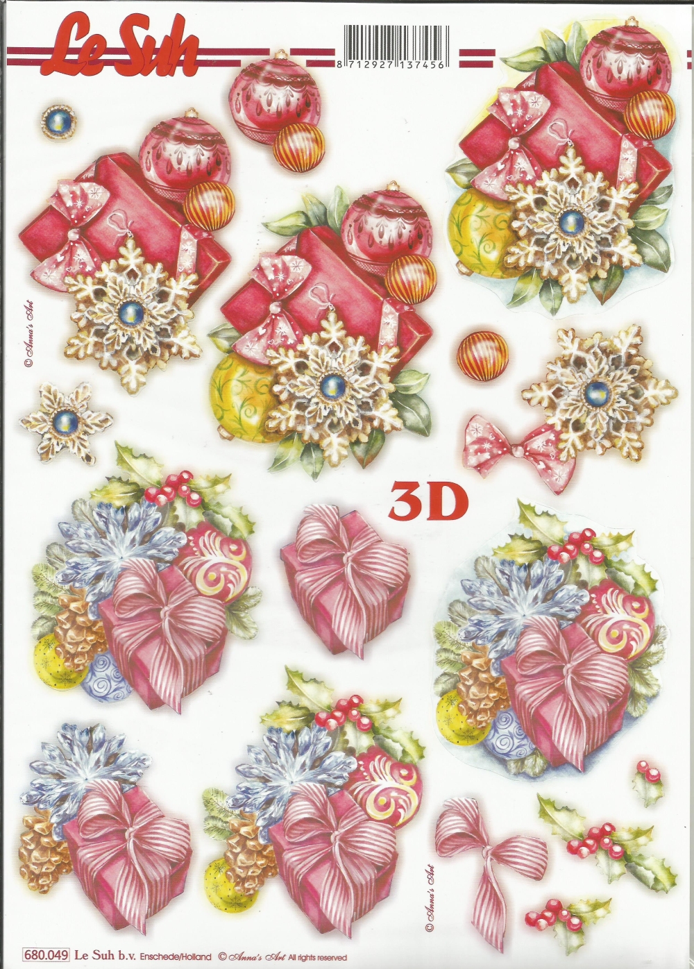3D-Stanzbogen LeSuh Weihnachtsgeschenke